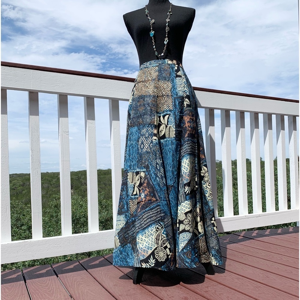 Chico’s Bohemian Maxi Skirt Mixed Print‎ Whimsigoth Festival